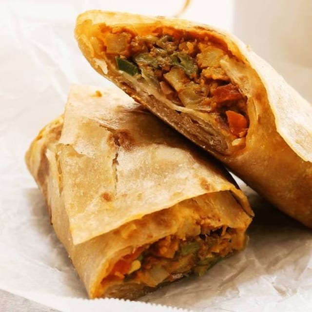 Double Chicken Kati Roll.